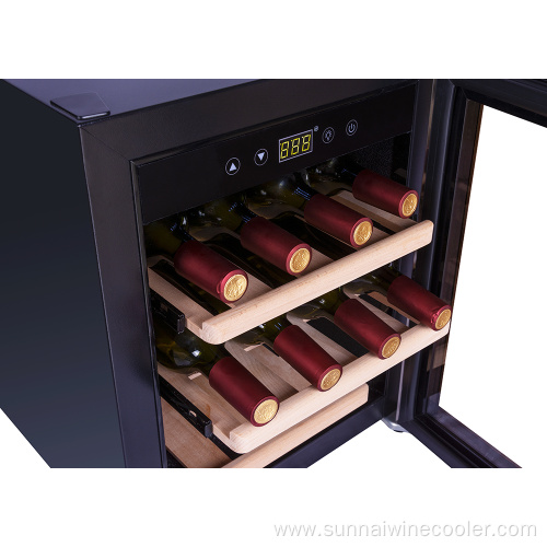 Commercial Black Wine Cooler Fridge Cabinet